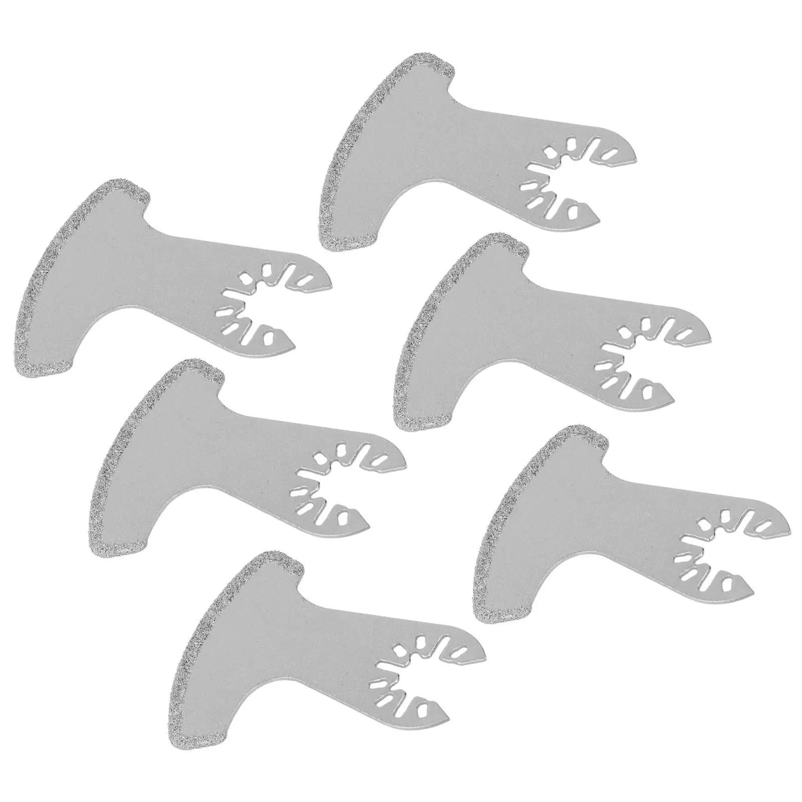 6Pcs Universal Oscillating Saw Blades - Sickle Shape Carbide for tile & Masonry Removal, Power Tool Accessory