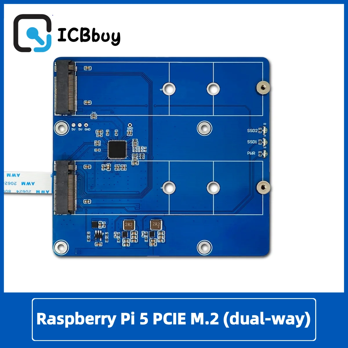 Raspberry Pi 5 PCIE M.2 (dual-way) solid state drive extended version NVME protocol