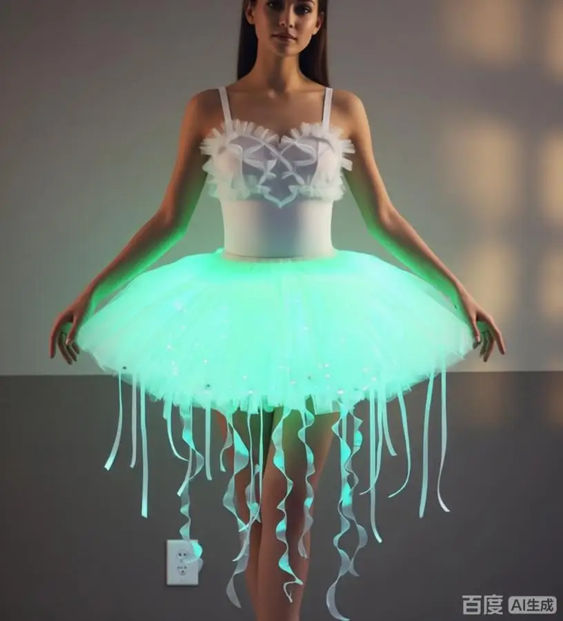 

Светодиодная светящаяся тюлевая юбка с теплым светом для косплея, костюм-юбка «Ньют-Медуза-Зайчик», блестящая светящаяся юбка для рейва, EDM-фестивалей, баров, клубов, вечеринок, танцев