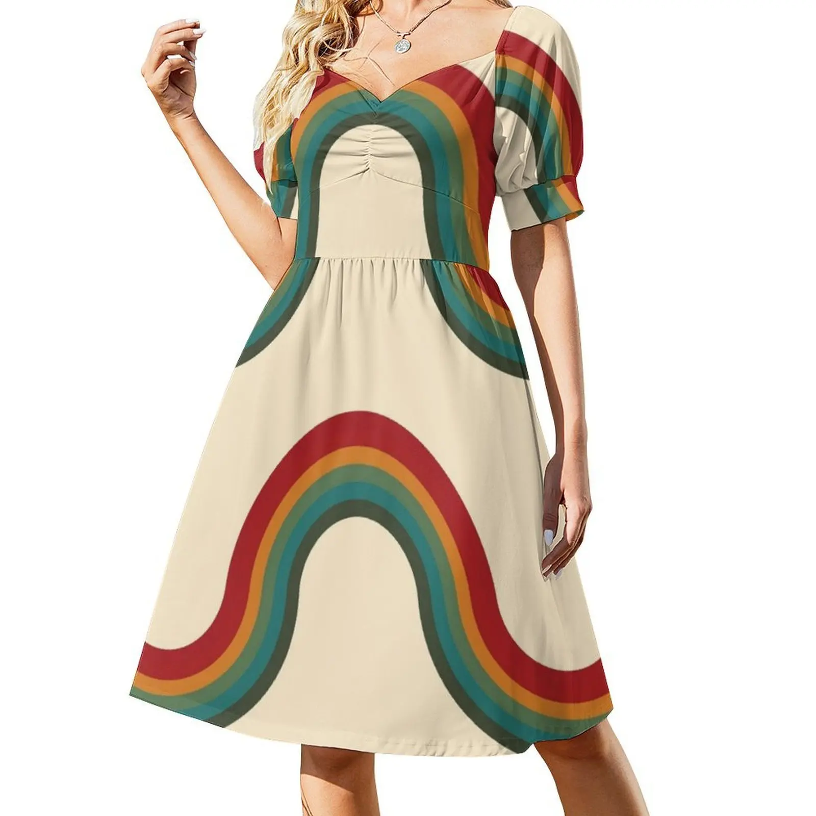 70S ريترو ستايل المشارب الأزهار سموك فستان للنساء الربيع الصيف فستان كاجوال للحزب ريترو 70 S المشارب نمط خمر