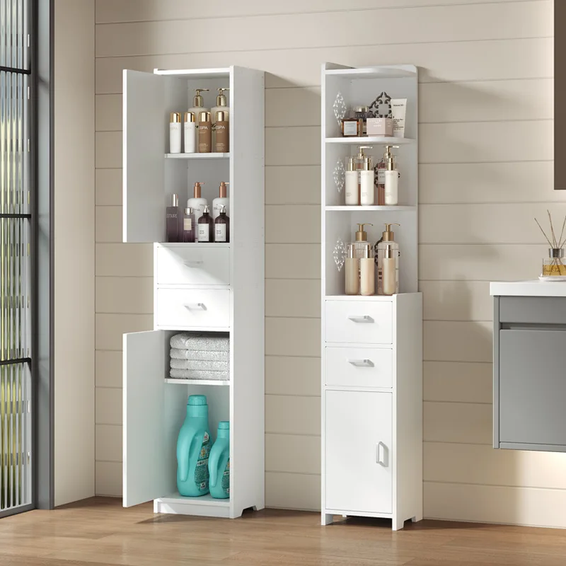 Bathroom, bathroom, storage cabinet, shelf, floor-to-ceiling waterproof, corner against the wall, living room locker, storage