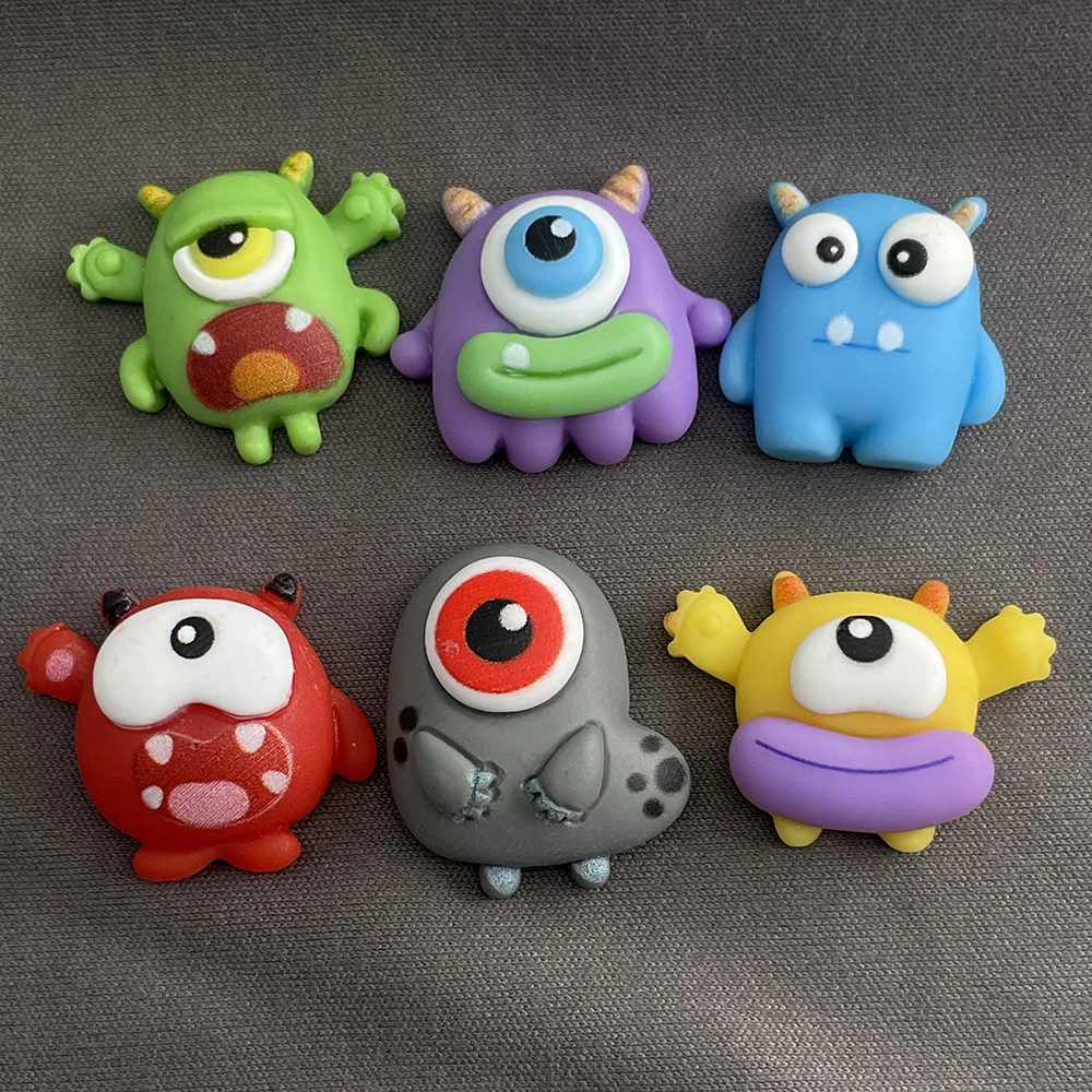 

5 шт., набор монстров для детей 23 лет, ювелирные аксессуары из смолы с героями мультфильмов, чехол для мобильного телефона «сделай сам», кремовый клей, заколка ручной работы с плоской задней частью