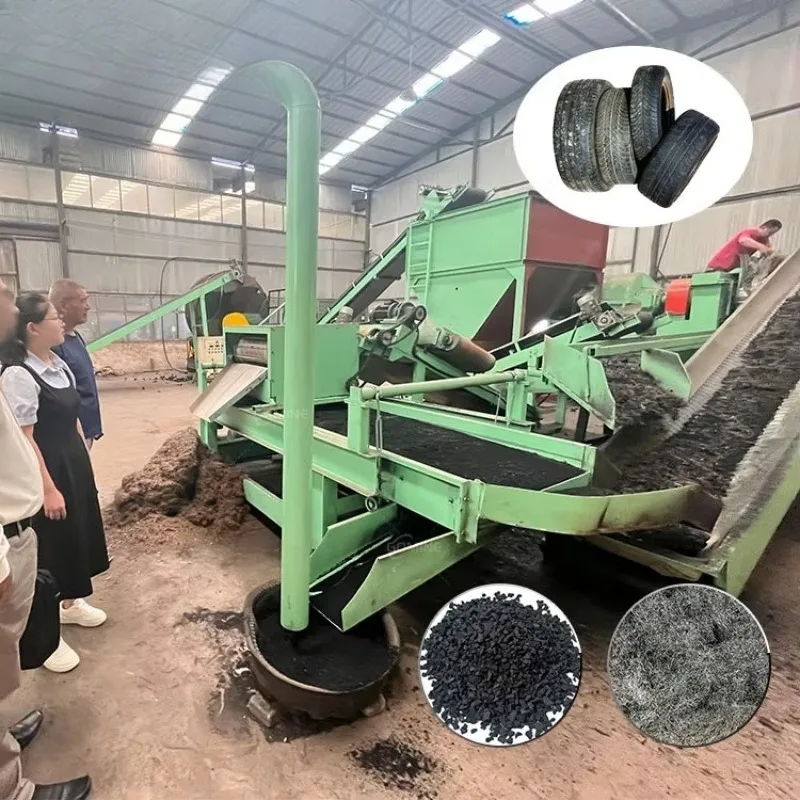 Tire Shredding Recycling Machine Industrial Waste Tire Processing System Rubber Granule Equipment view 2