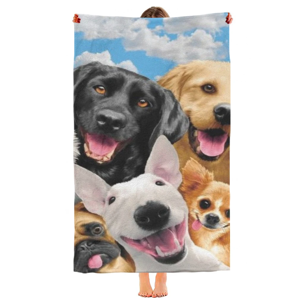 

Cute Dachshund Dogs Beach Towel Poncho Bathing Towels Cover-ups Quick Dry Sand Free Yoga Spa Gym Pool