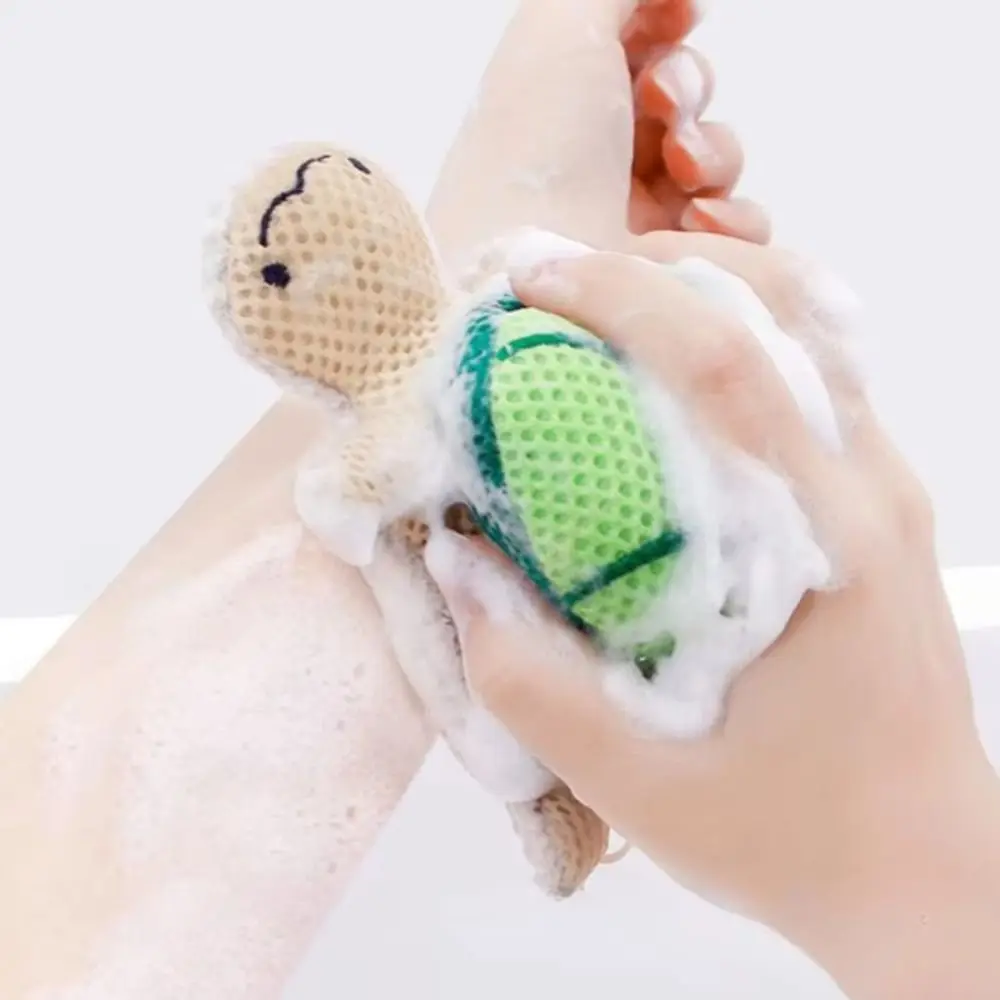 

Cute Turtle Bath Sponge Ball Kawaii Shower Bath Toy Body Exfoliate Animal Bath Scrubber Durable Healthy Bathroom Accessories