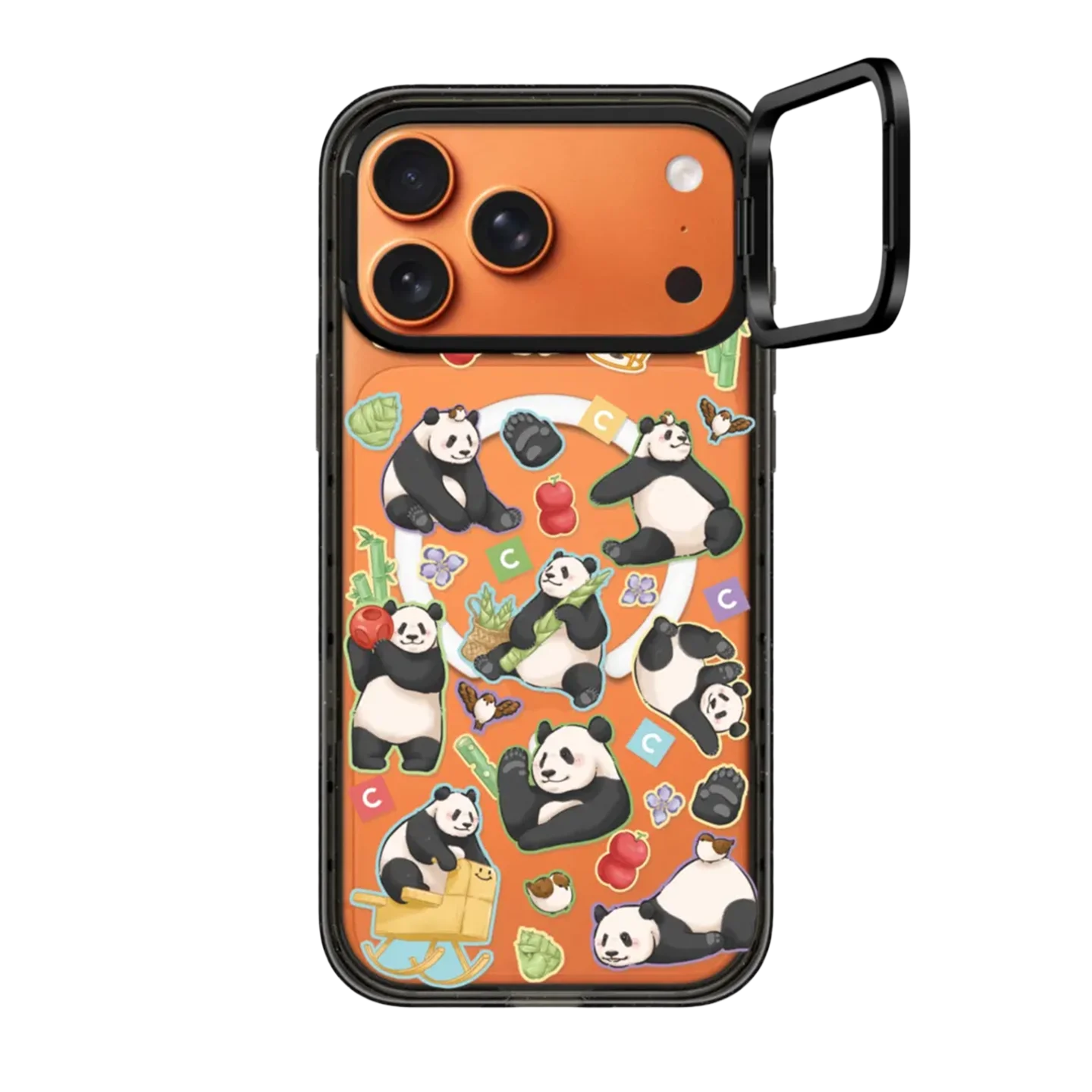 

6010513 Lens Ring Stand Acrylic Border Magnetic Case: Compatible with IPhone 17 16 15 14 13 12 Pro Max 17Pro