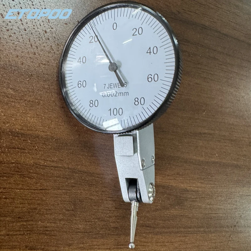 0-0.2mm 0.002 mm Analog Lever Dial Gauge Metric Dovetail Rails Dial Test Indicator Measuring Tools