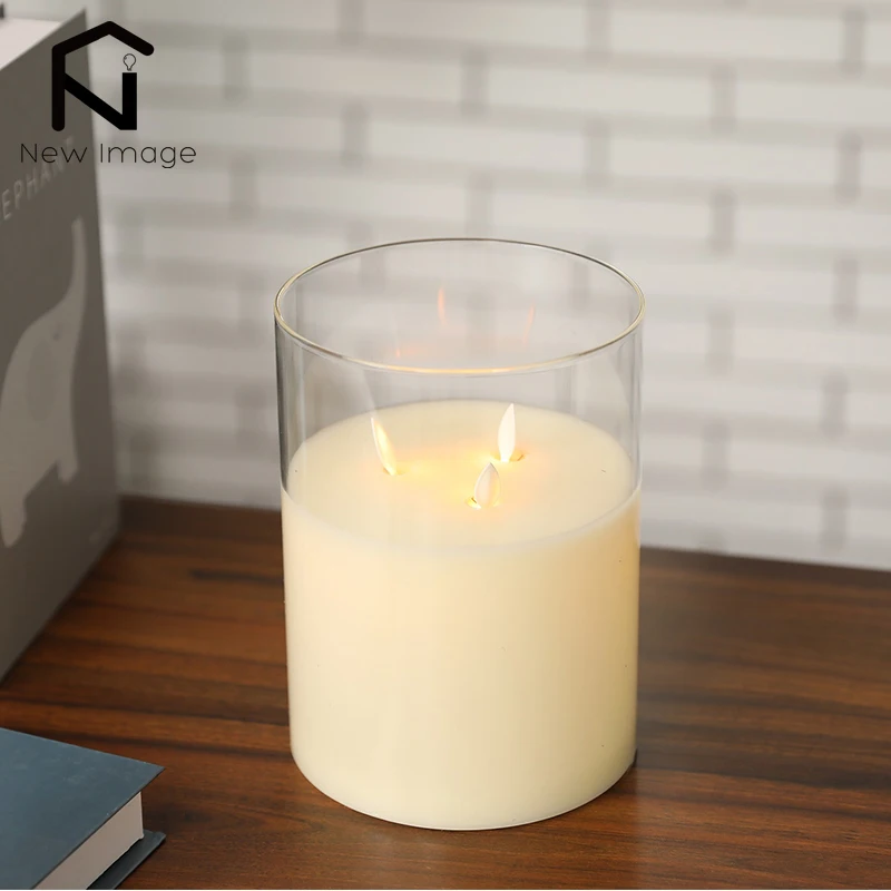 1pcs LED Candles For Decoration Cylindrical Flickering Flameless LED Electronic Candle Tea Light Wedding Birthday Decor Tealight