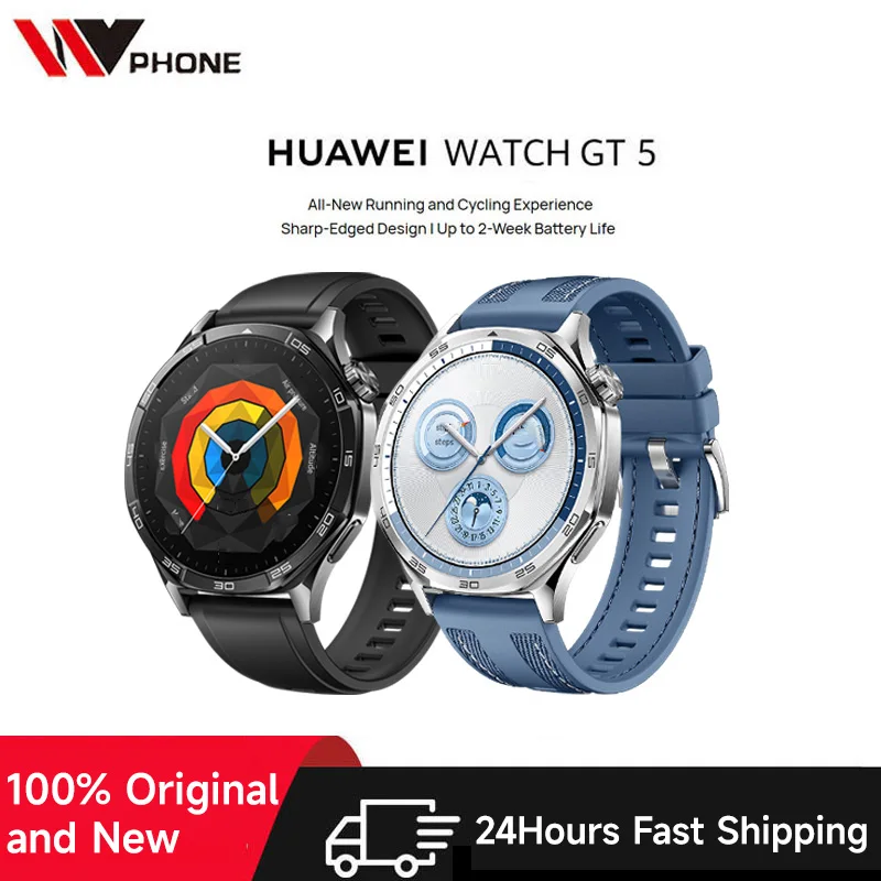 Умные часы HUAWEI WATCH GT 5, отслеживание здоровья, встроенная карта, чтение сообщений, совместимые с iOS и Android HUAWEI WATCH GT5