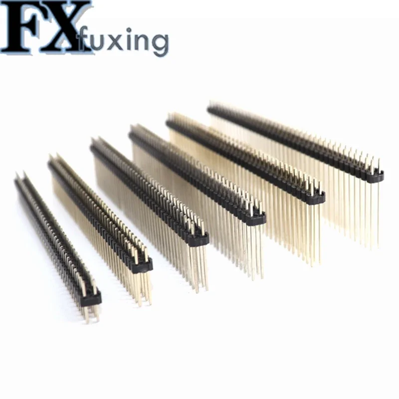 5PCS 2.0mm 2.0 Single Double Row Male 2*40P 1*40P Breakaway PCB Board Pin Header Long 15 17 19 mm Connector Strip Pinheader 2x40