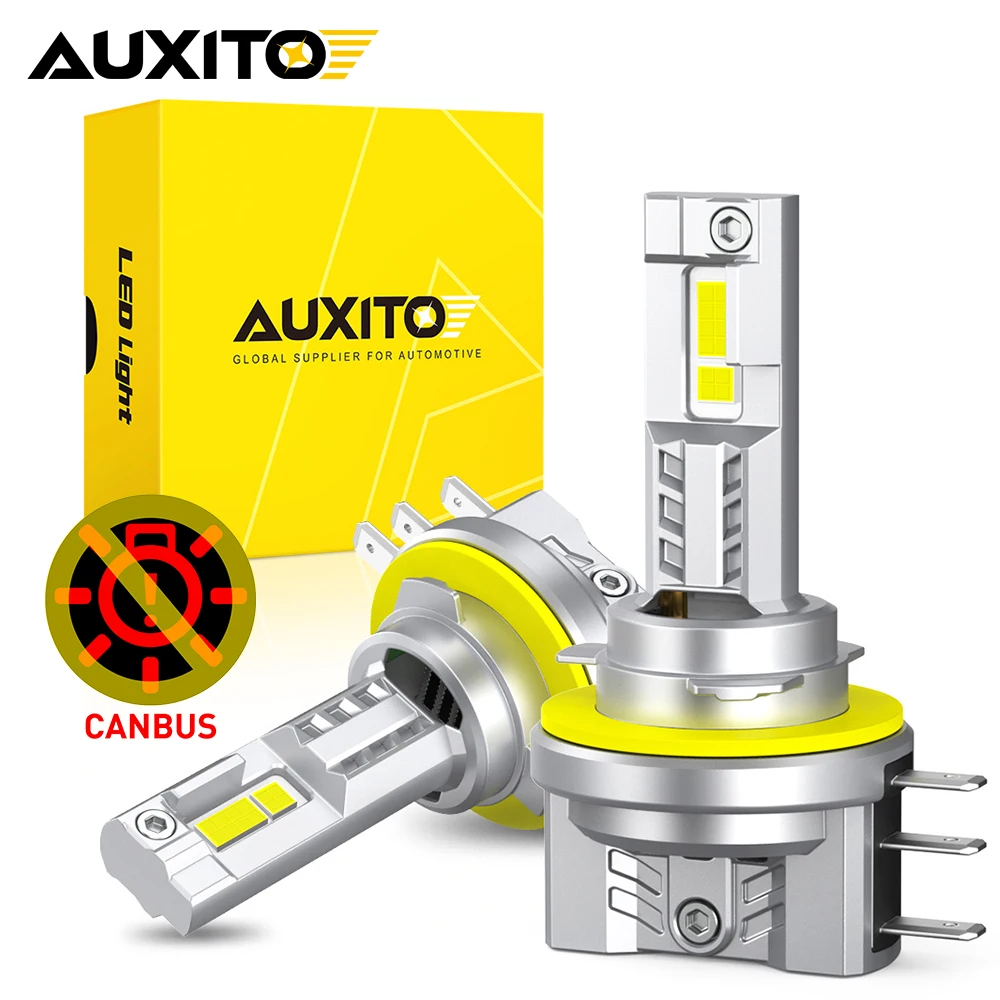 AUXITO 2pcs 30000LM Canbus H15 LED Car Headlight Bulbs Super Bright Auto Day Running Lamps Plug&Play  For Mazda BMW Mercedes VW