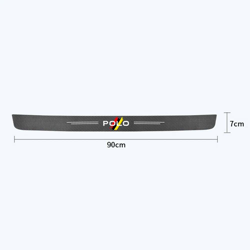 4cps car sticker carbon fiber texture cloth threshold protection For POLO 6r 9n sedan 2018 Stickers