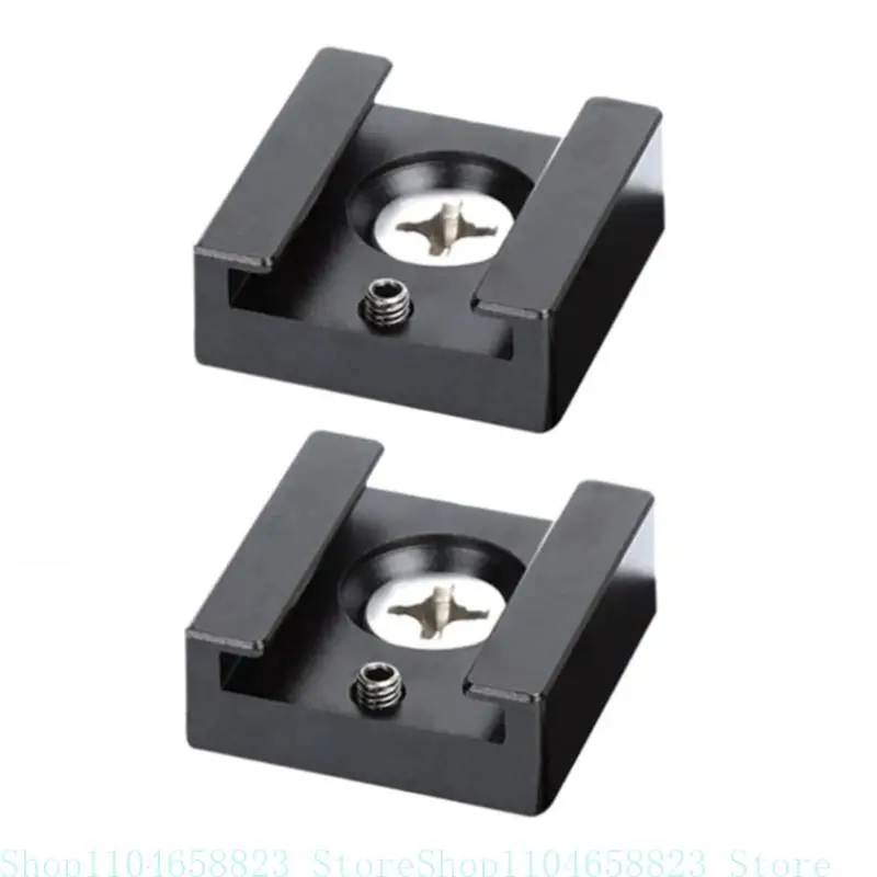 

Cold Shoe Mount Adapter Base with 1/4inch Mounting Screw for Camera Cage Flash LED Light Microphone Hot Shoe Adapter