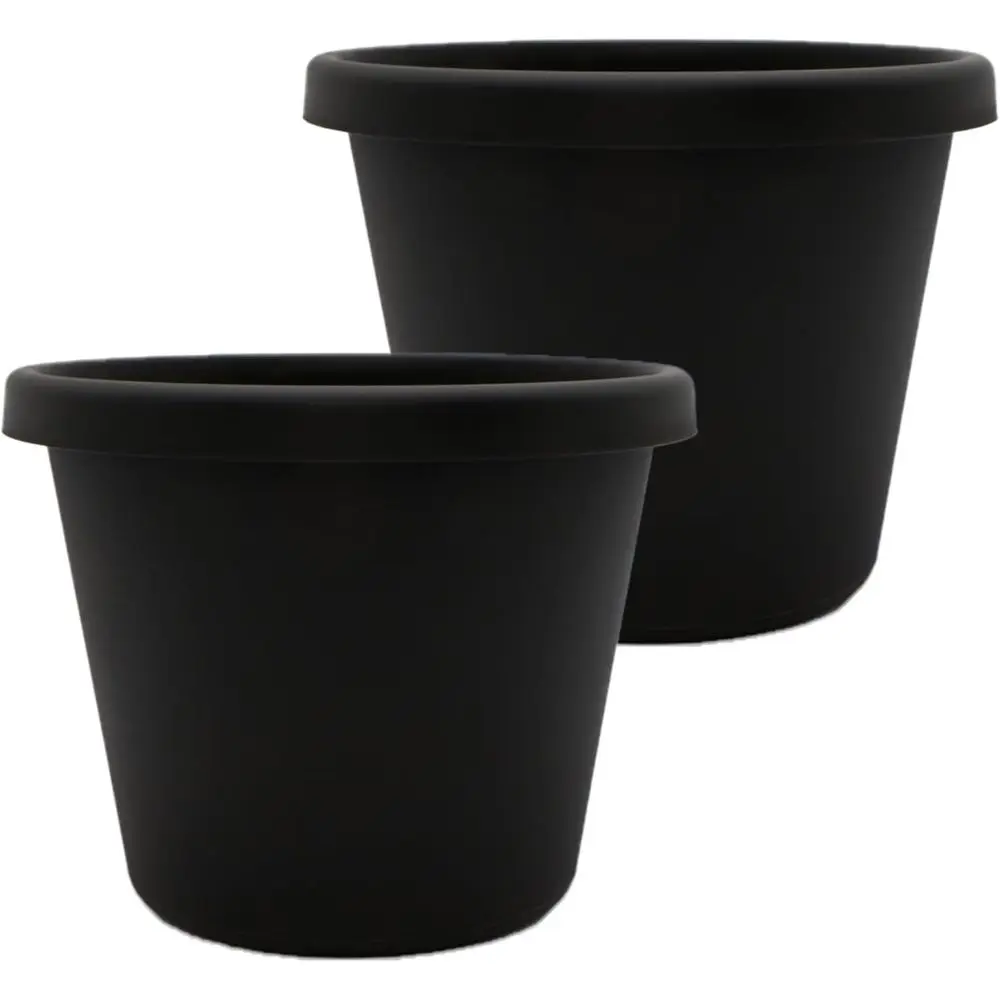 

Круглые горшки для растений HC Companies Prima, 24 дюйма, с дренажными отверстиями и закругленным краем, легкие, из УФ-стойкого пластика, для использования в помещении