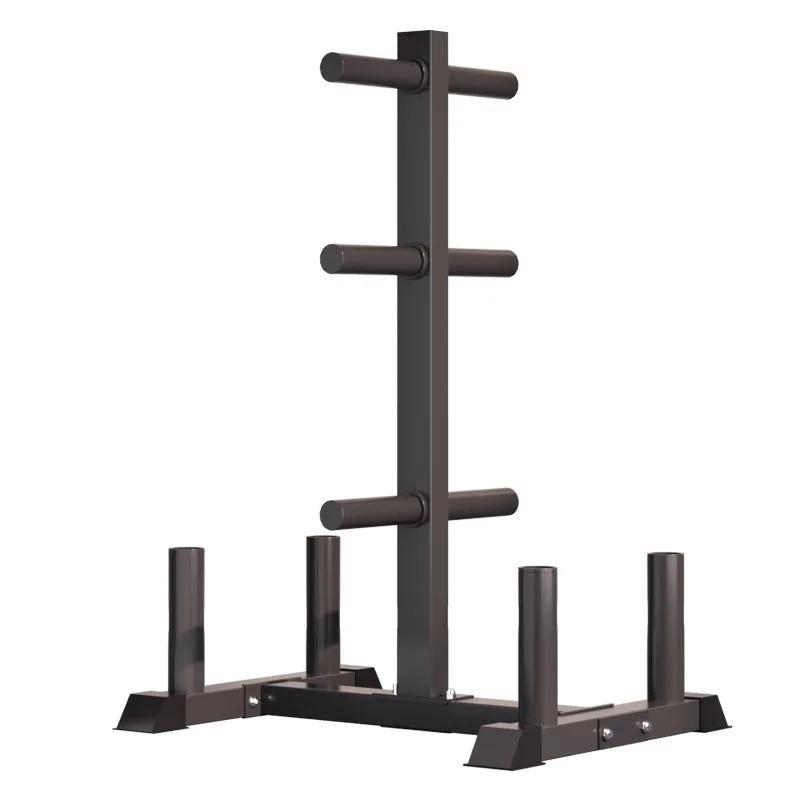 

High Quality Barbell Bar Holder 4 Hole Weight Plate Tree Combine Rack Barbell and Plate Storage Rack