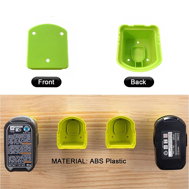 Imagem -02 - Bateria de Parede e Suporte de Ferramentas Cabides de Armazenamento Prateleira para Ryobi Bateria de Lítio 18v Ryobi P103 P107 P108