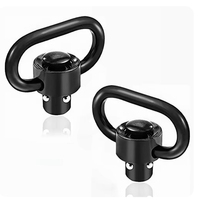1/2PCS 1.25” QD Sling Swivel Mount Heavy Duty Quick Detach Push Button Swivels for Two Point Sling 360°Rotatable Easy to Mount Q