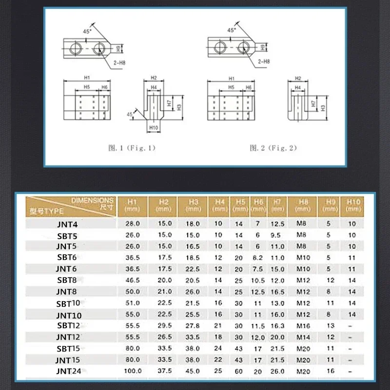 SBT/JNT 5 6 8 Inch Hydraulic chuck Hollow and Solid T-slot CNC Lathe,Chuck Jaws Machining Holder Boring Cutting Tool T Nut Block