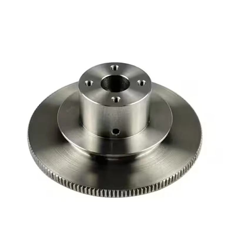 Custom Stainless Steel Geared Pulley CNC Turning Wire Cutting Service