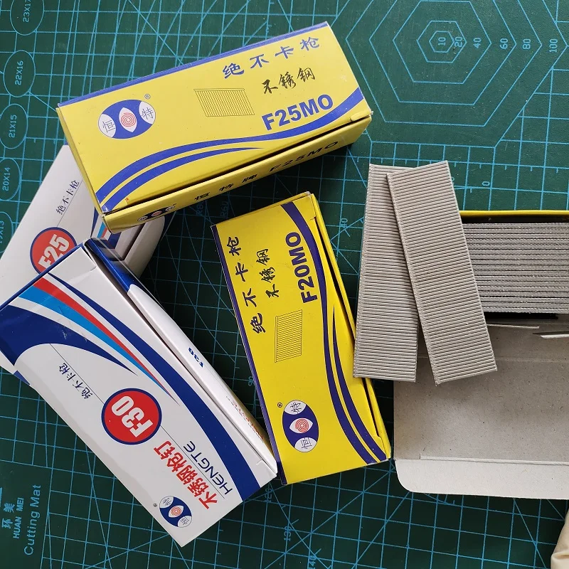 1100pcs/box Stainless steel F20 Nails Electric Straight nail gun staples Straight Nails For Woodworking Furniture