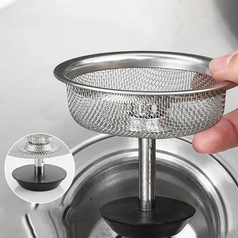 Kitchen Sink Filter Stainless Steel Anti-blocking Strainer Bathroom Shower Drain Sink Cover Pool Sewer Filter Home Accessories