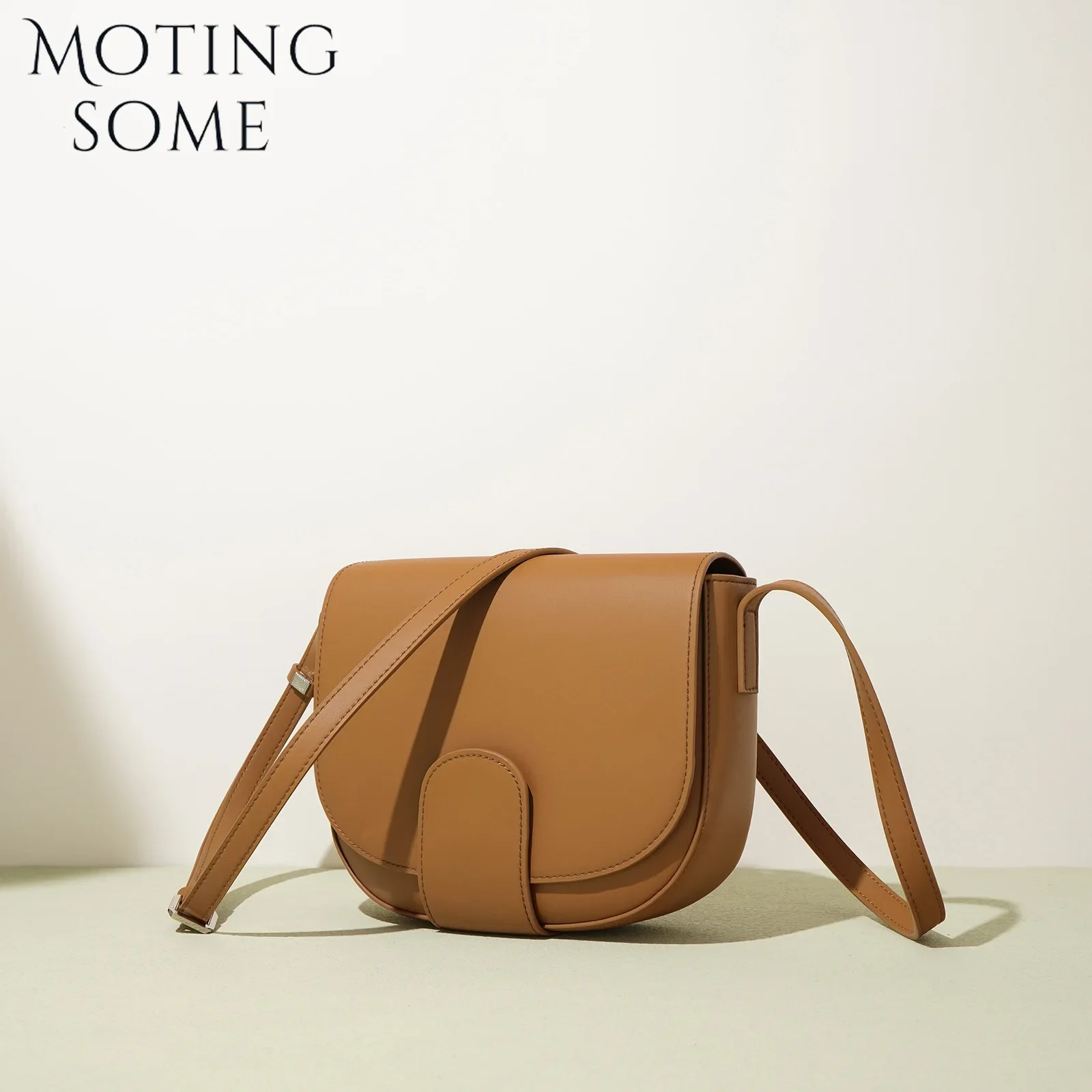 Motingsome 2024 New Designer Bags Woman Bag Fashionable Lady Halfmoon Saddle Purse Shoulder Messenger Bag Underarm Shell Pouch