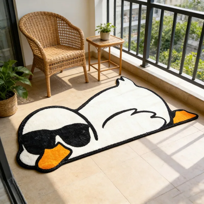 VIKAMA Cute Duck Rug Non-slip Insulating and Warm Ideal for Living Rooms Balconies Sofas Bedrooms and Bedside Areas Home Decor