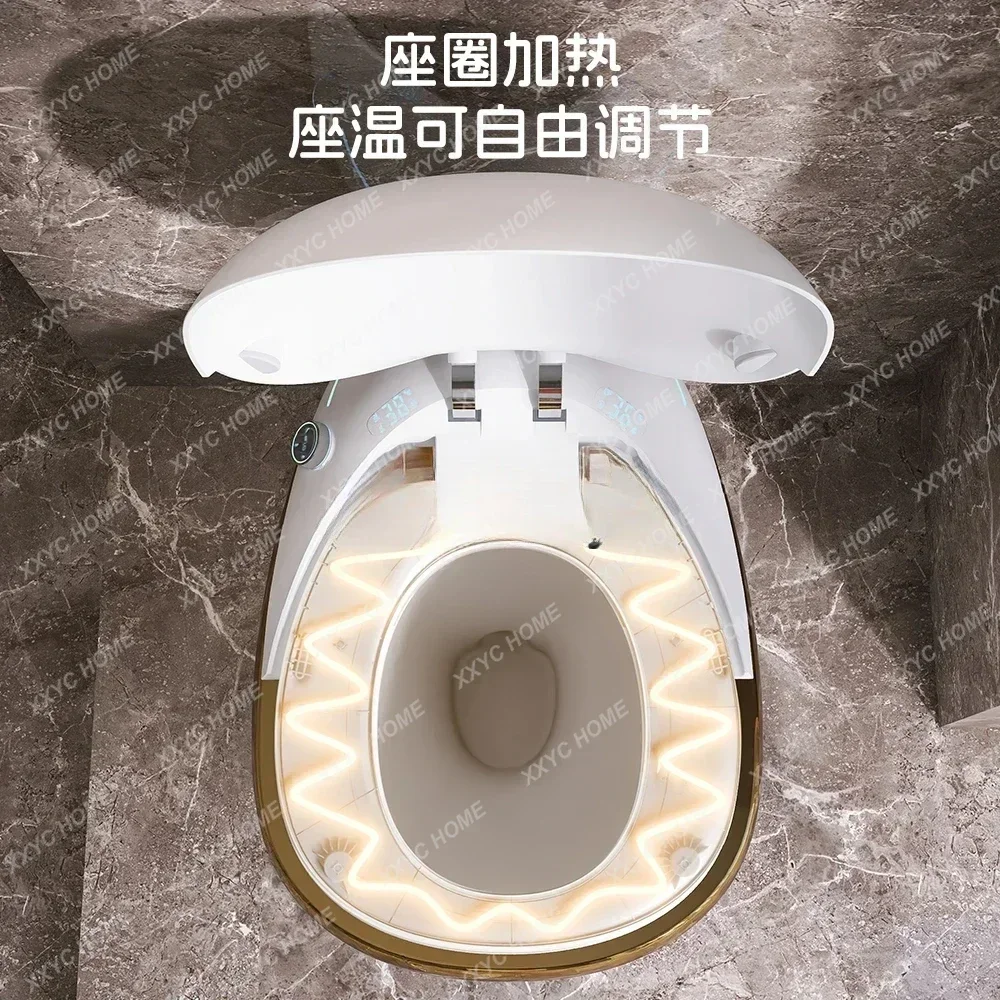 

Golden cute monkey smart toilet automatic ceramic water tank integrated without water pressure
