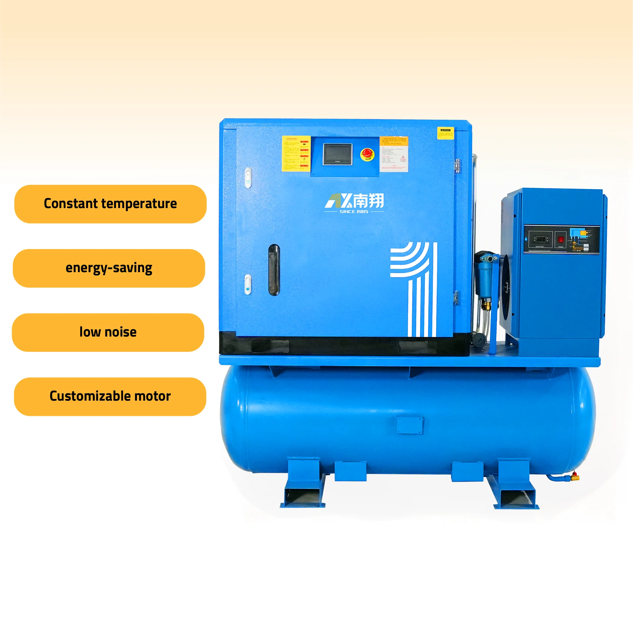 

Горячая новинка 2026: Комбинированный роторно-винтовой воздушный компрессор Nanxiang 16 бар, 15 кВт, 20 л/мин с осушителем воздуха