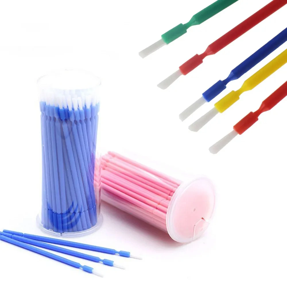 300pcs Dentistry Long Micro Brush Bendable Teeth Whitening Dental Micro Applicator Brushes Extension Tools Disposable Materials