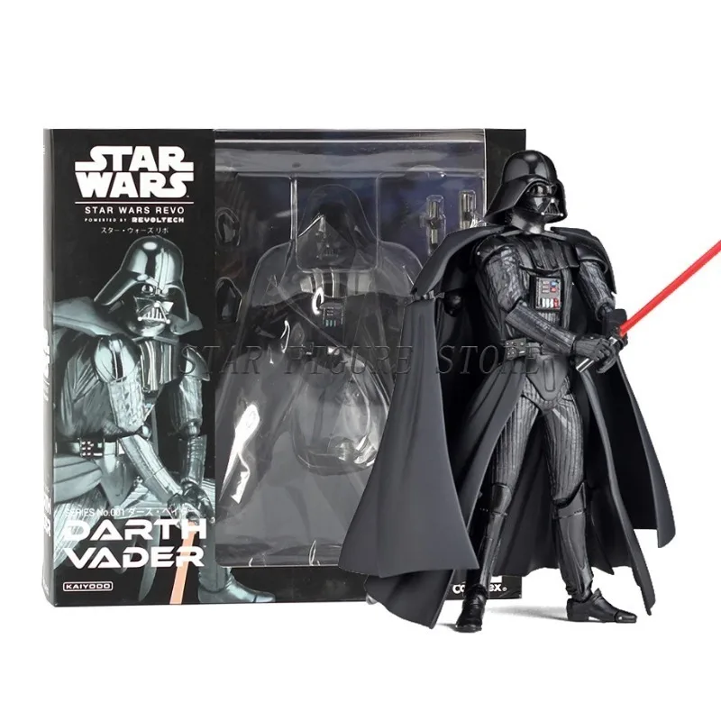 Star Wars Action Figure Revoltech Darth Vader Figures PVC Black Warrior Collection KAIYODO Anakin Skywalker Figurine Model Toys