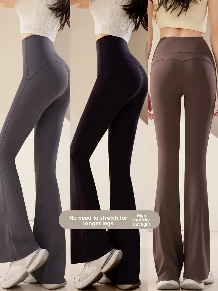 ハイウエストヨガフィットパンツ女性の夏薄いベルボットカジュアルスポーツレジャーパンツおなかコントロールヒップリフティング