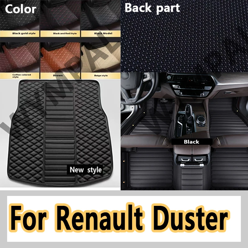 

Роскошные автомобильные коврики на заказ для Renault Duster 2020 2021 2022, роскошные кожаные мужские и женские коврики с полным покрытием