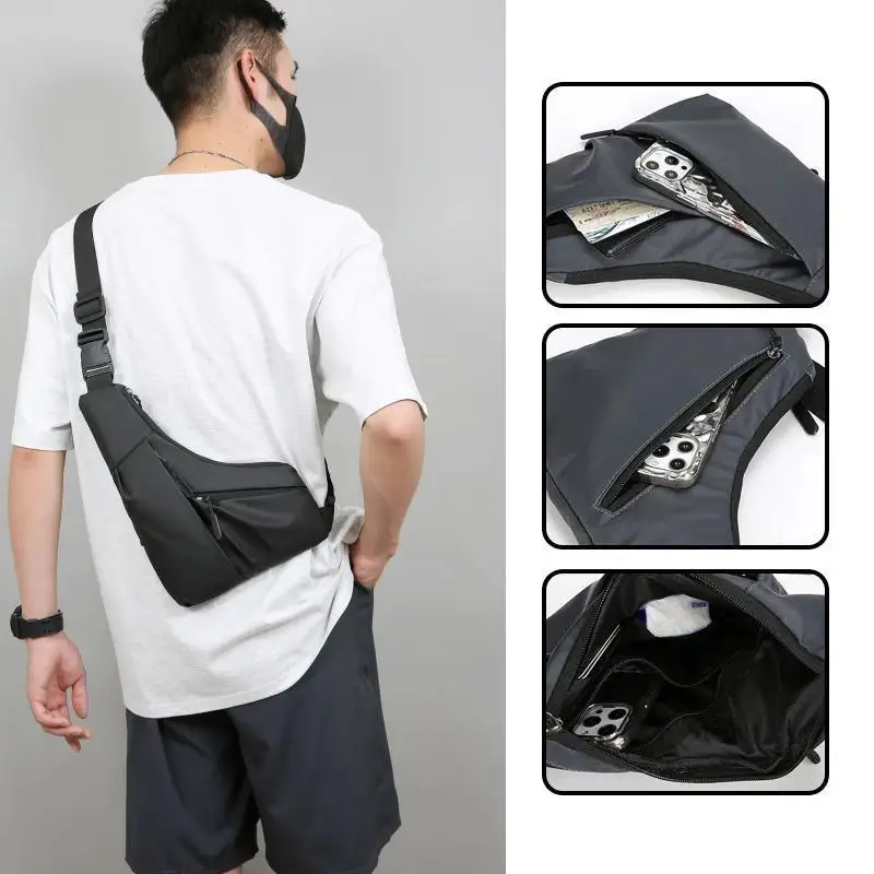 Chest Bag Fashion New Solid Color Men Chest Bag Outdoor Casual Fashion One Shoulder Crossbody Bag