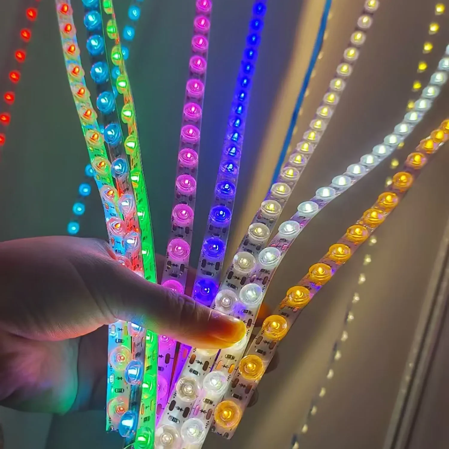 0.5m 2m 3m 5m Super Bright Flexible Wall Washing Light Strip LED Backlight 24V Project LED Light Strip with Optical Lens Fliter