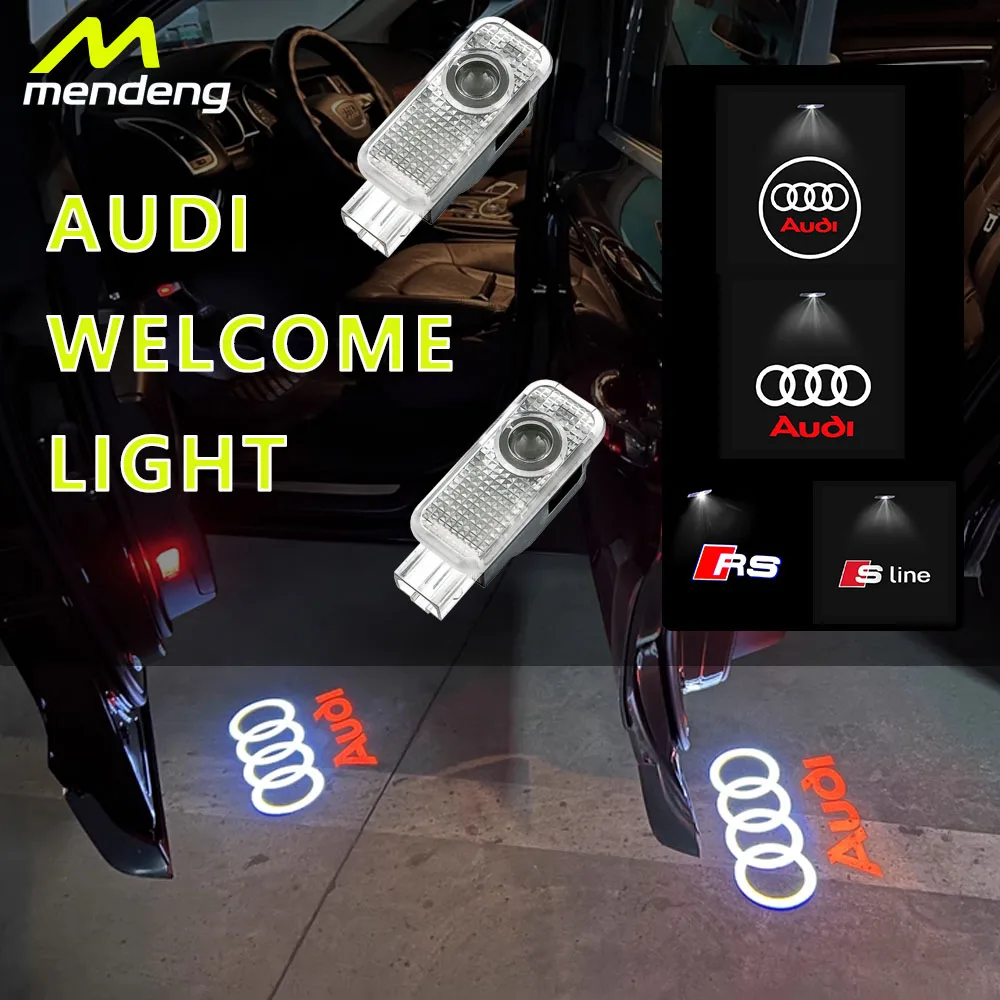 

2Pcs LED Car Door Welcome Light Car Logo Projector Lights For Audi Sline RS A3 A4 A5 A6 A7 A8 S3 S4 Q2 Q3 Q5 Q7 S6 RS3 RS5 RS6