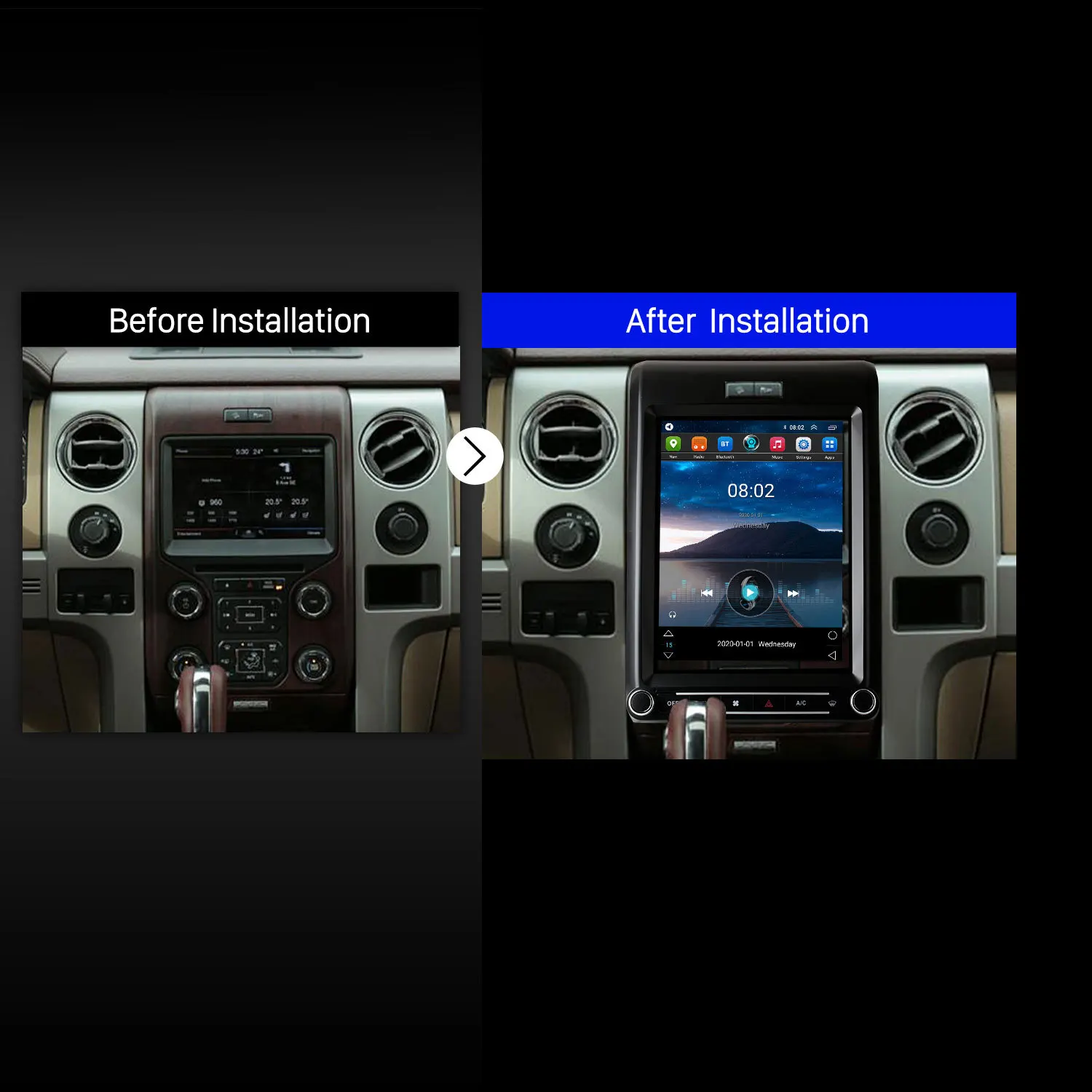 

Car Radio For Ford F150 2009-2013 Vertical screen Android 13 Auto Carplay Multimedia Player Stereo Intelligent system Navigation
