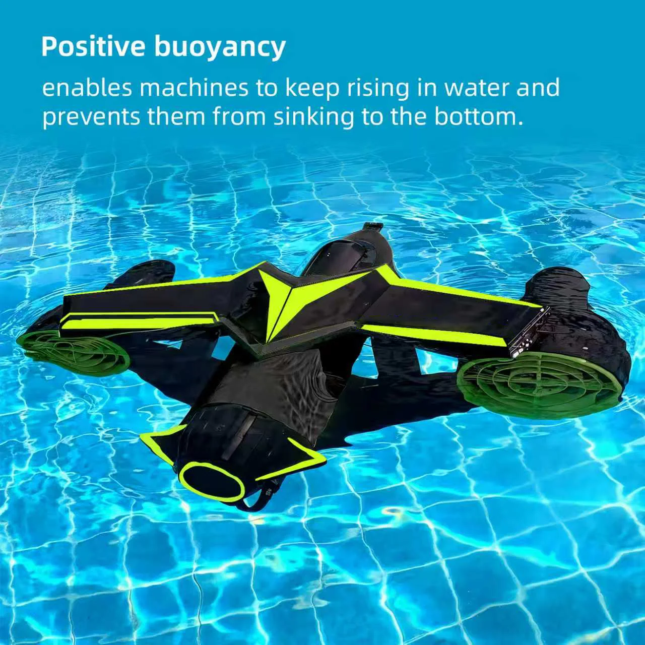 Powerful 1000W Electric Underwater Scooter 30m/100ft Depth 2m/s High Speed Dual Engine Sea Scooter for Snorkeling & Diving