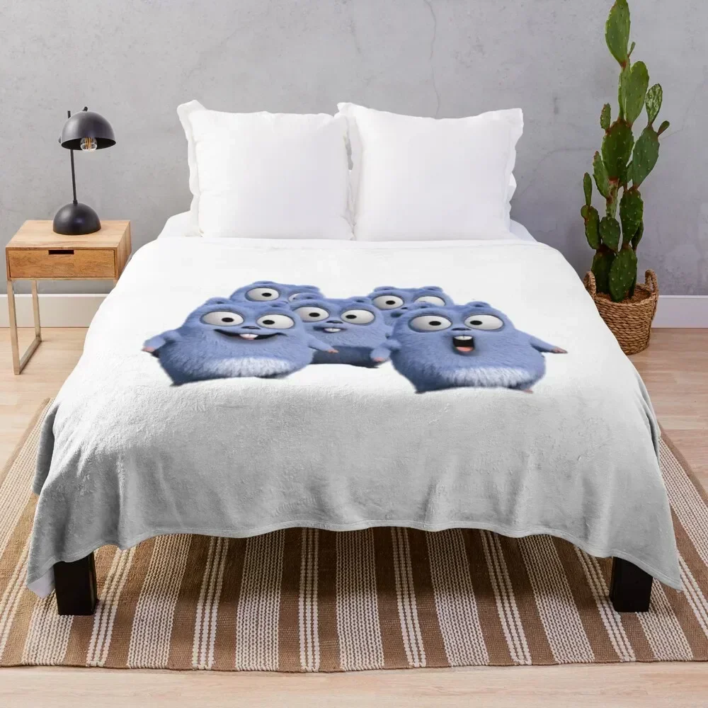 

Happy Lemmings Tabodi and Grizzy Throw Blanket Picnic Sofa for winter decorative Blankets