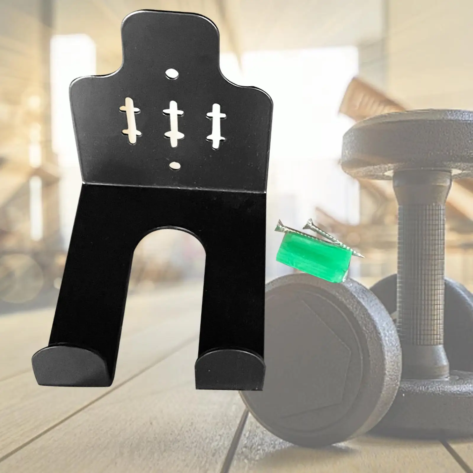 Barbell Wall Holder Space Saving Metal Bracket Multi Purpose