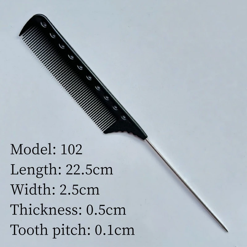 Spitzer Kamm, Friseursalon, Friseurkamm, Friseur, Stahlnadel, spitzer Schwanzkämme, Friseursalon, professionelles Styling, Haarbürste – Detail 15