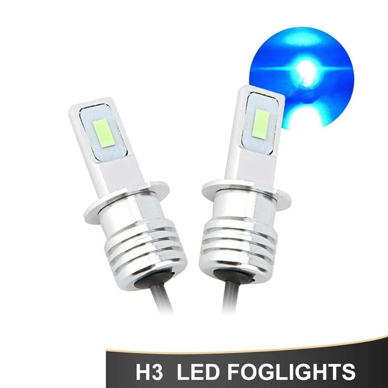 

2Pcs H3 LED Fog Light Bulb Conversion Kit Super Bright Blue DRL Lamp 8000K 110W