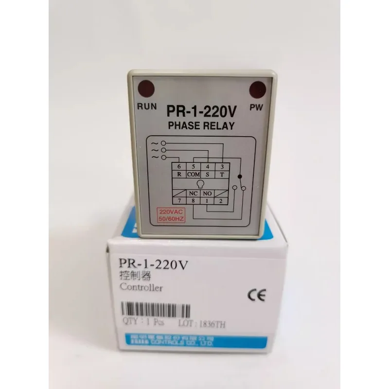 AC 220V Phase Failure Relay 3 Phase Sequence Monitor PR-1 Type Motor Protection Control Switch Accessories