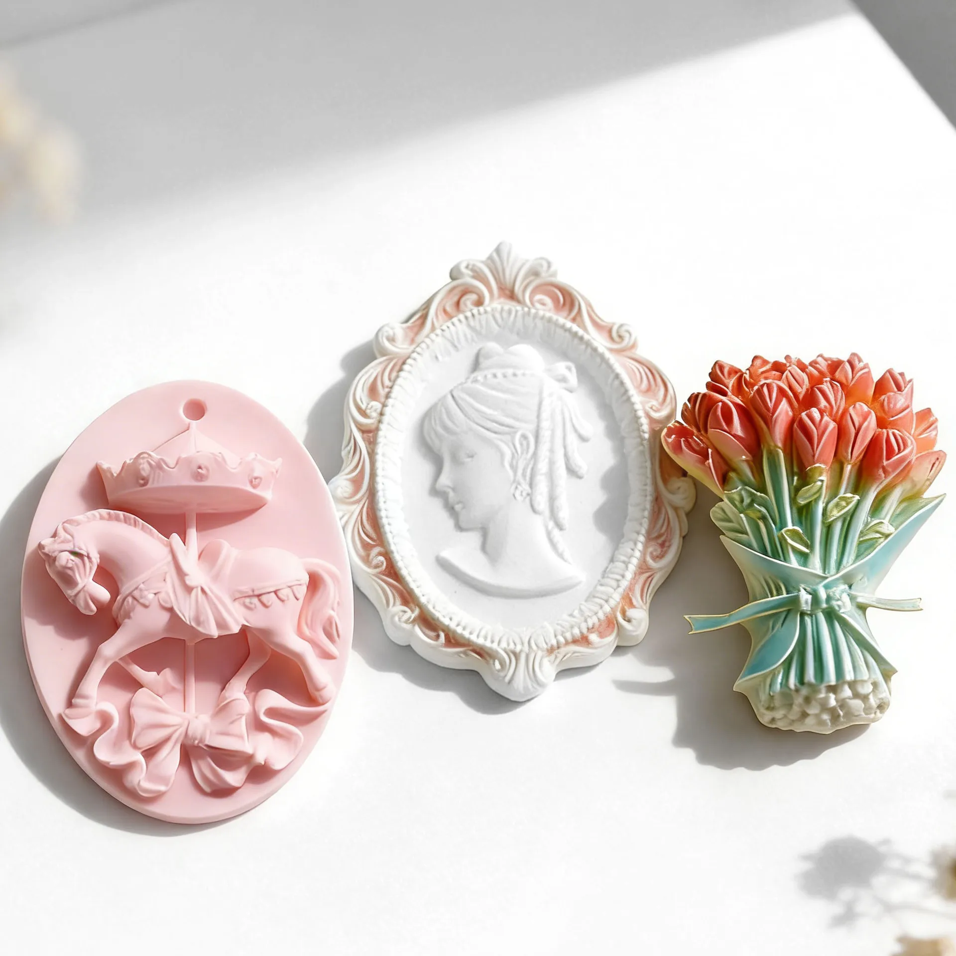 Angel Trumpet Silicone Mold DIY Resin Plaster Soap Fondant Cake Decoration Aromatherapy Ornament Craft Gift