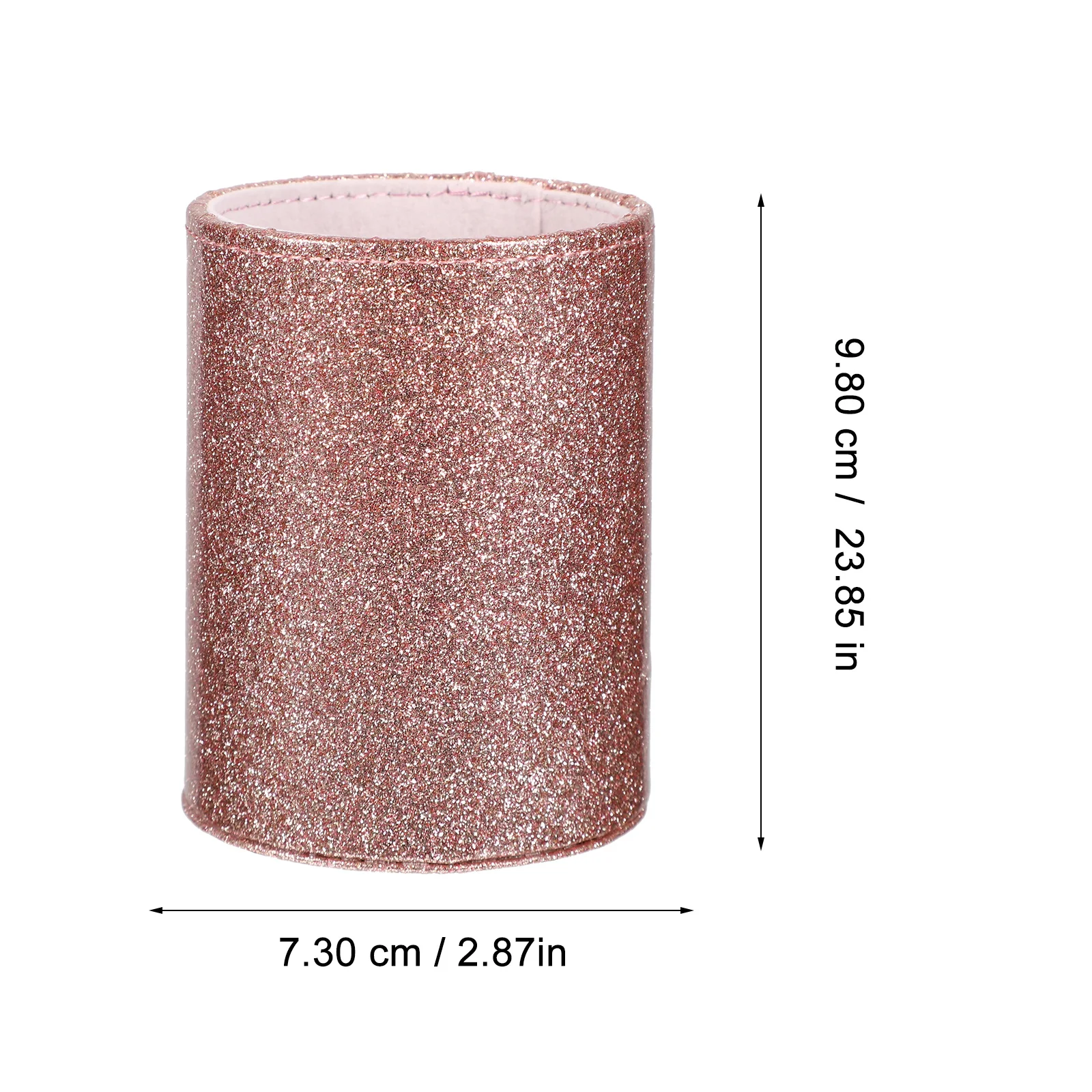 منظم فرش المكياج باللون الذهبي الوردي، دلو تخزين من البولي يوريثان، حامل مكياج محمول، حامل قلم رصاص للسفر والمكتب المنزلي #6