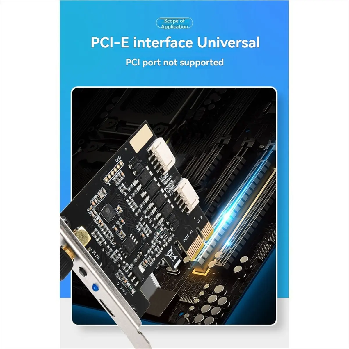 lillili Wifi Computer Power Reset Switch PCIe Remote Boot Startup Card for PC Desktop Computer Support for Alexa Google Home