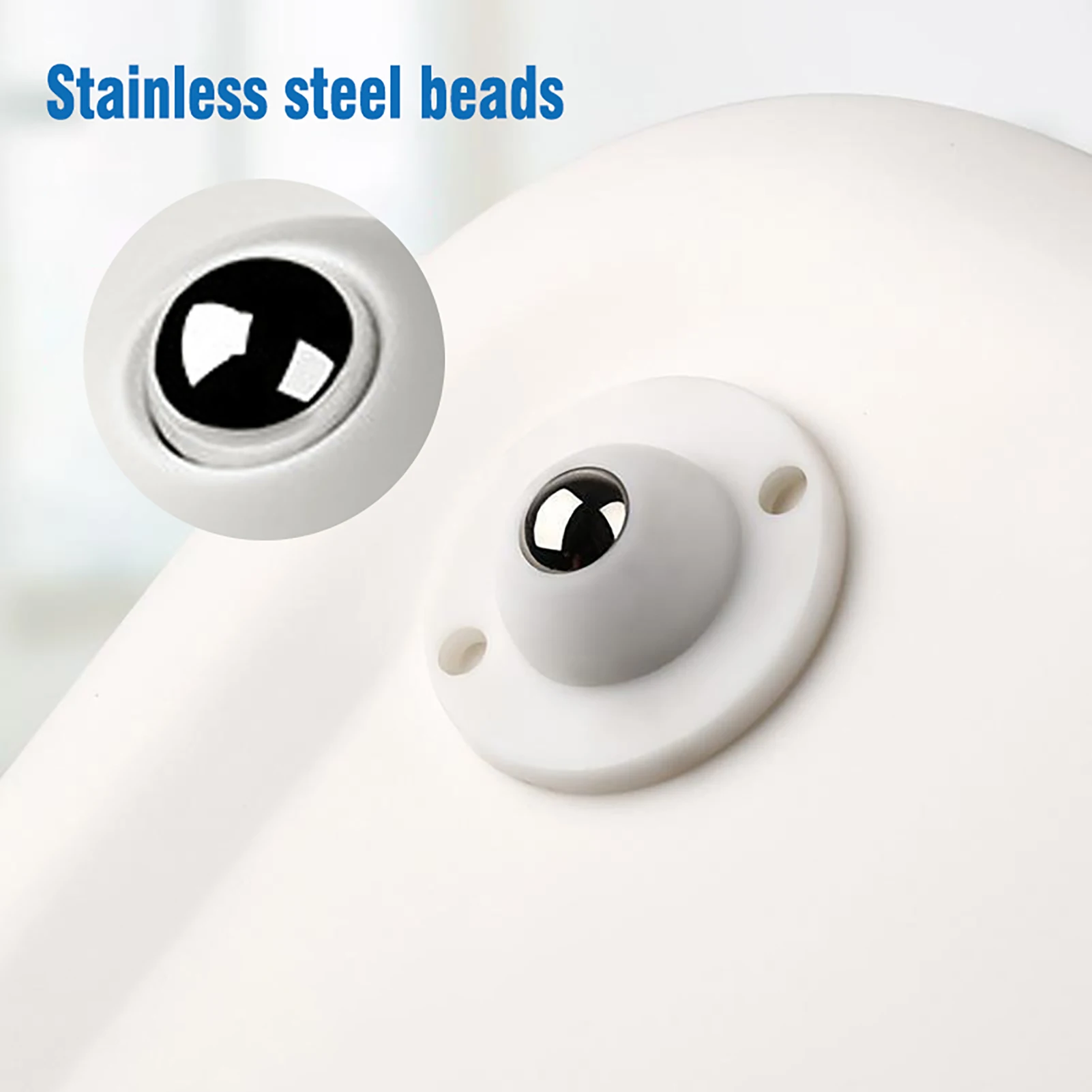 Self Adhesive Caster Wheel Rollers Low Profile Swivel Ball Casters Rolling Wheels for Appliances Mop Bucket