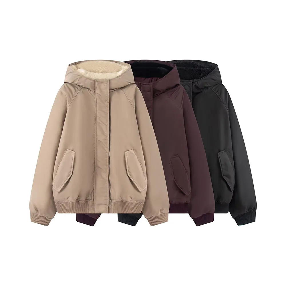 

Осенняя новая женская модная и универсальная куртка-пилот большого силуэта.