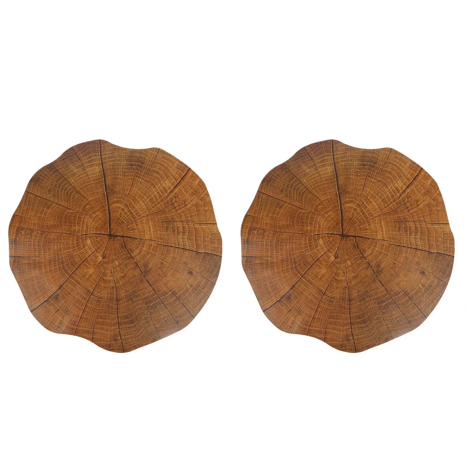 2Pcs Premium Cork Placemats Wooden Texture Heat Insulation Table Mats Safe for Food Prep Non-Deforming Household Decorative Mats