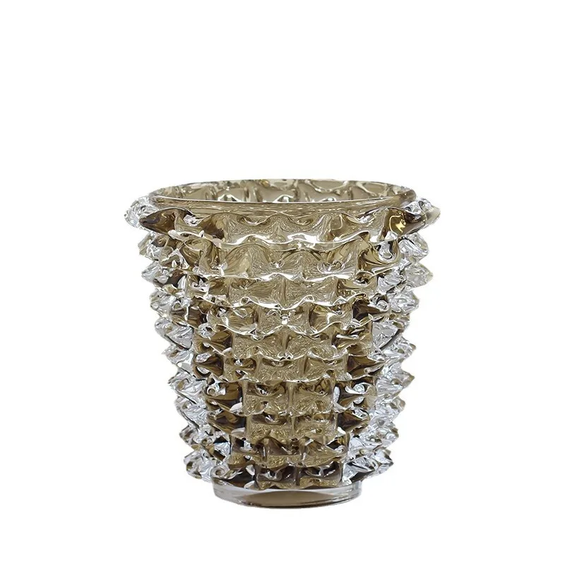 Hand-blown glass vase ornament, creative glazed flower ware